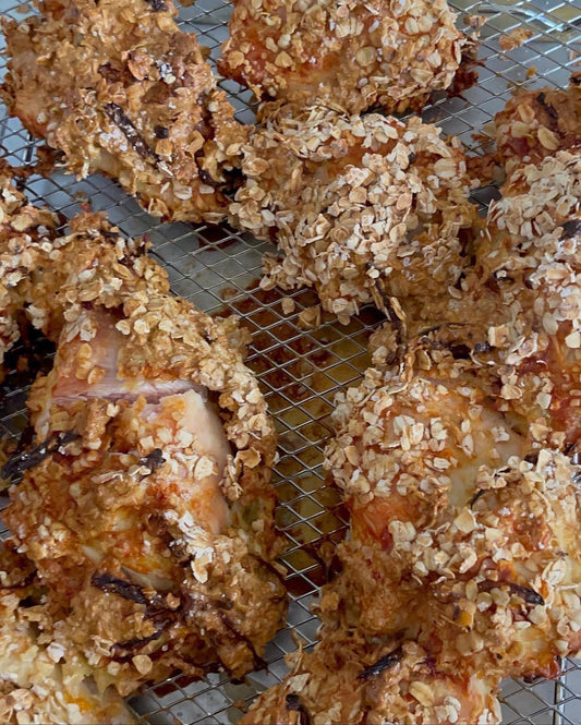 Crispys de Pechuga de pollo saludable con avena‼️