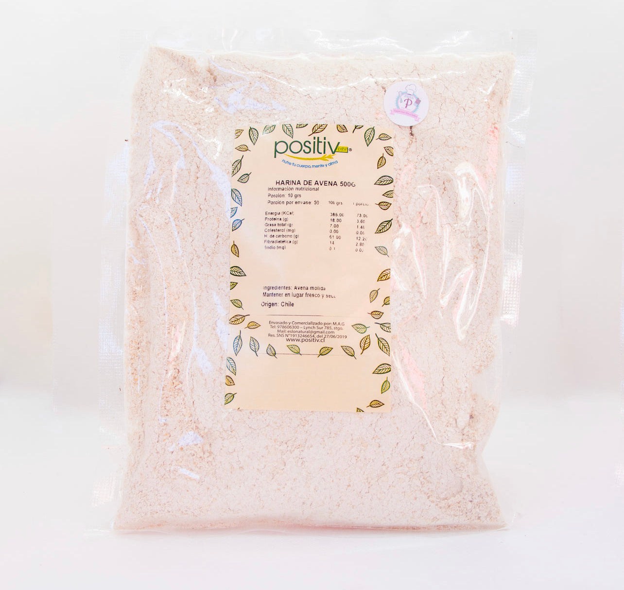 Harina de avena integral "Positiv" - 1kg