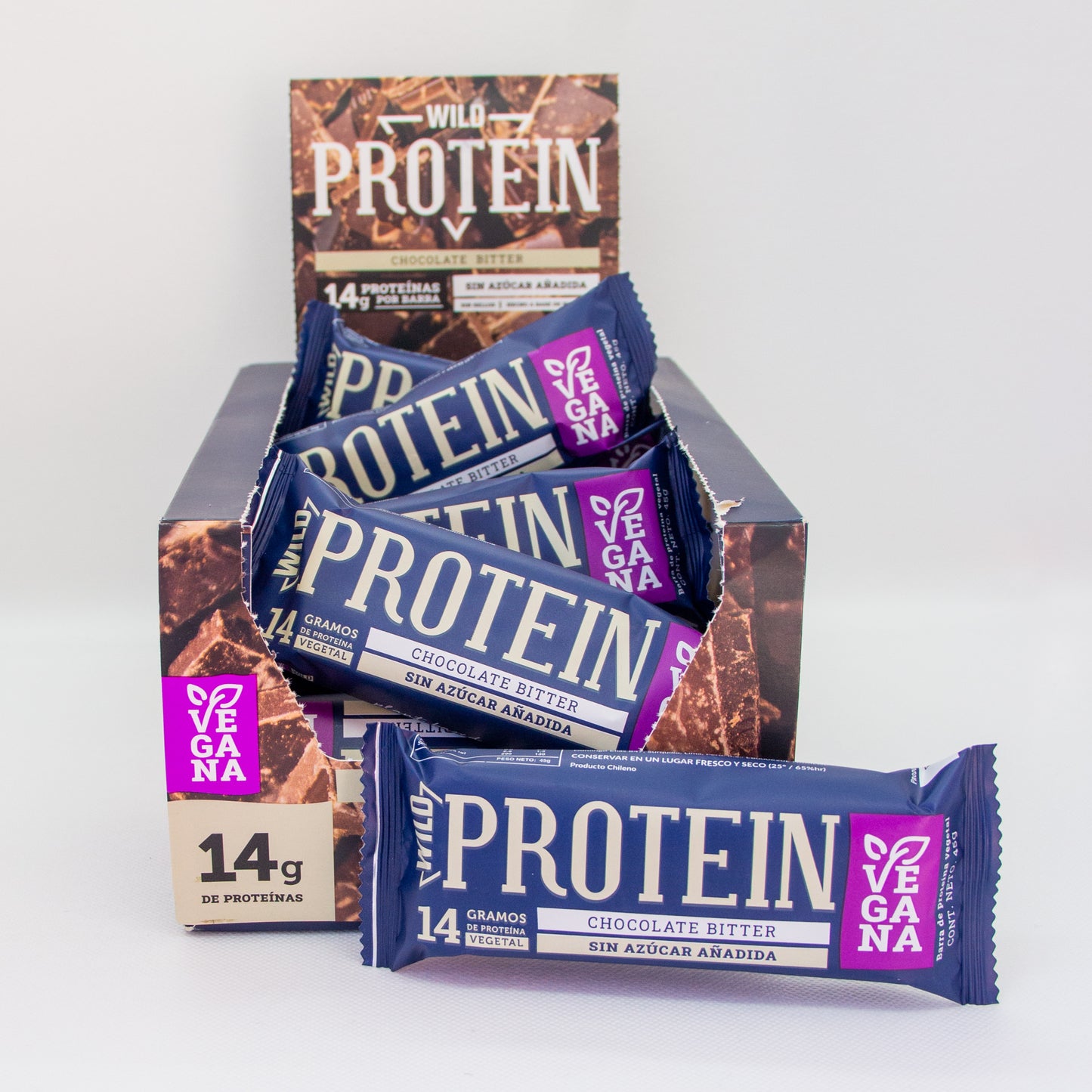 Barras de proteína sin azúcar "Wild protein"