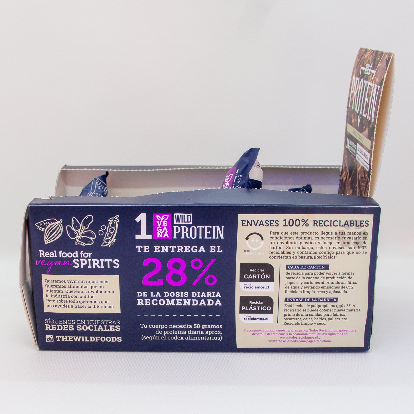 Barras de proteína sin azúcar "Wild protein"