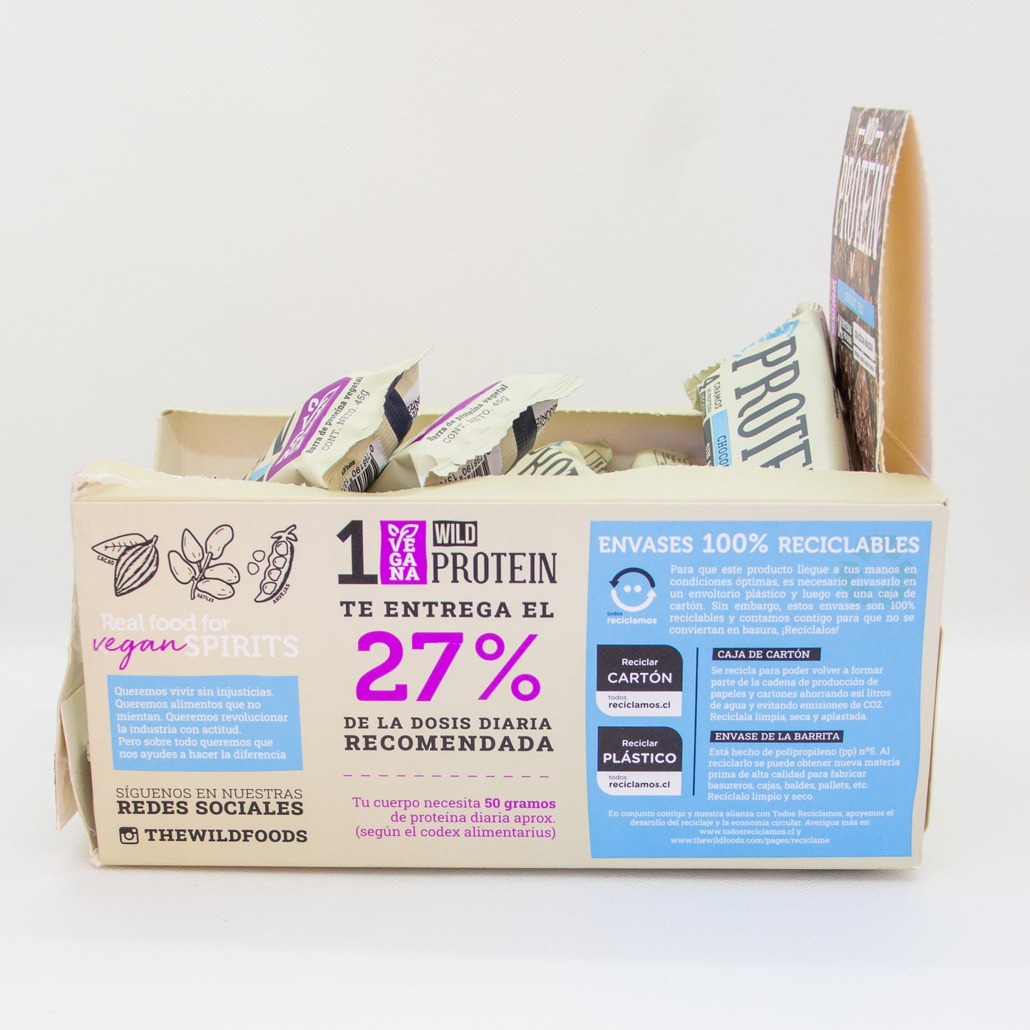 Barras de proteína sin azúcar "Wild protein"