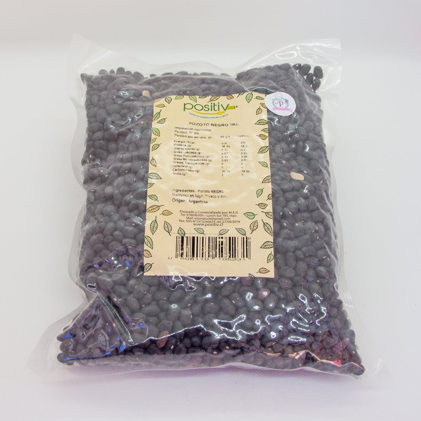 Porotos negros "Positiv" - 1kg