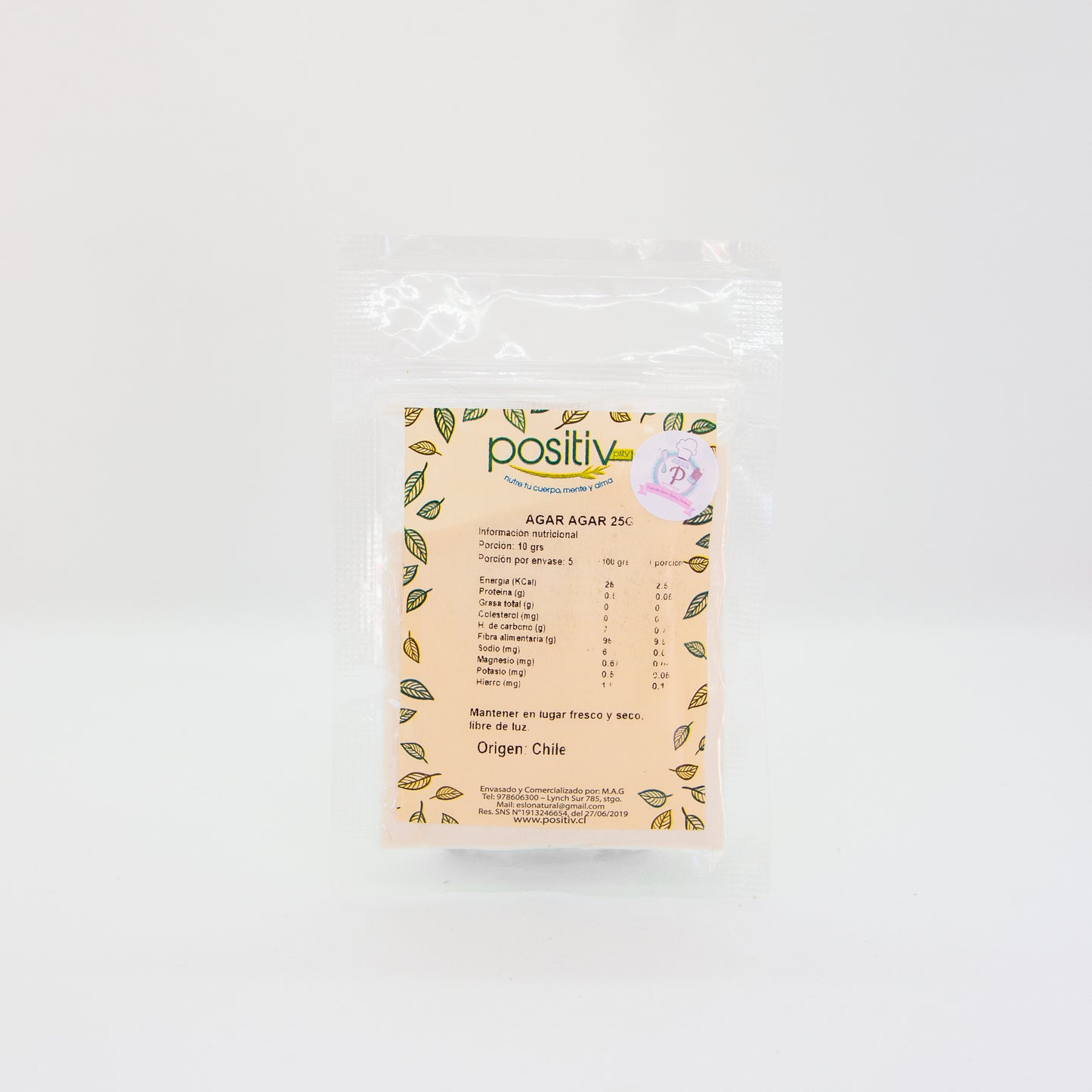 Agar agar en polvo - 25gr