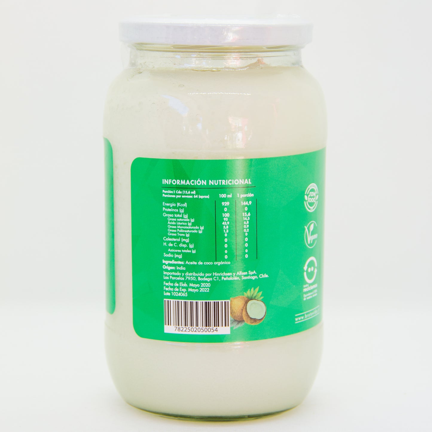 Aceite de coco orgánico "Brota"