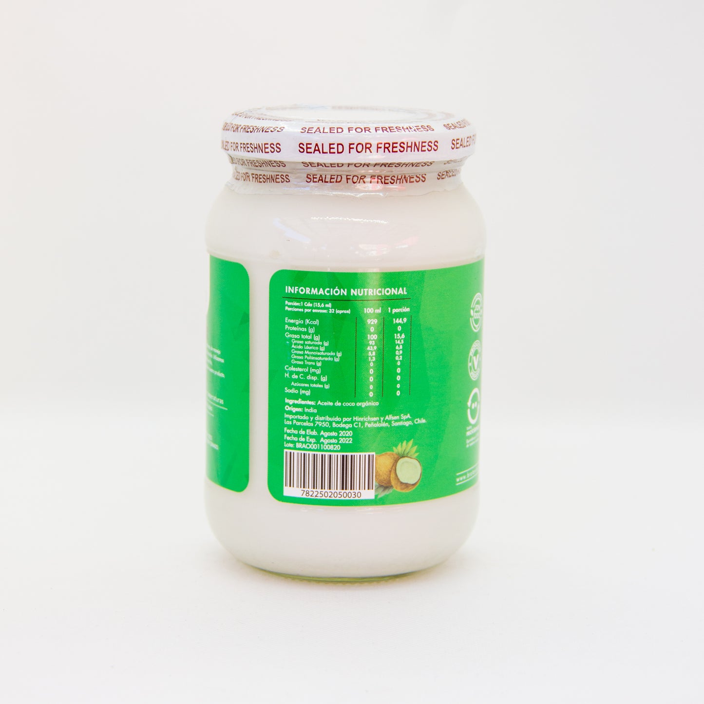 Aceite de coco orgánico "Brota"