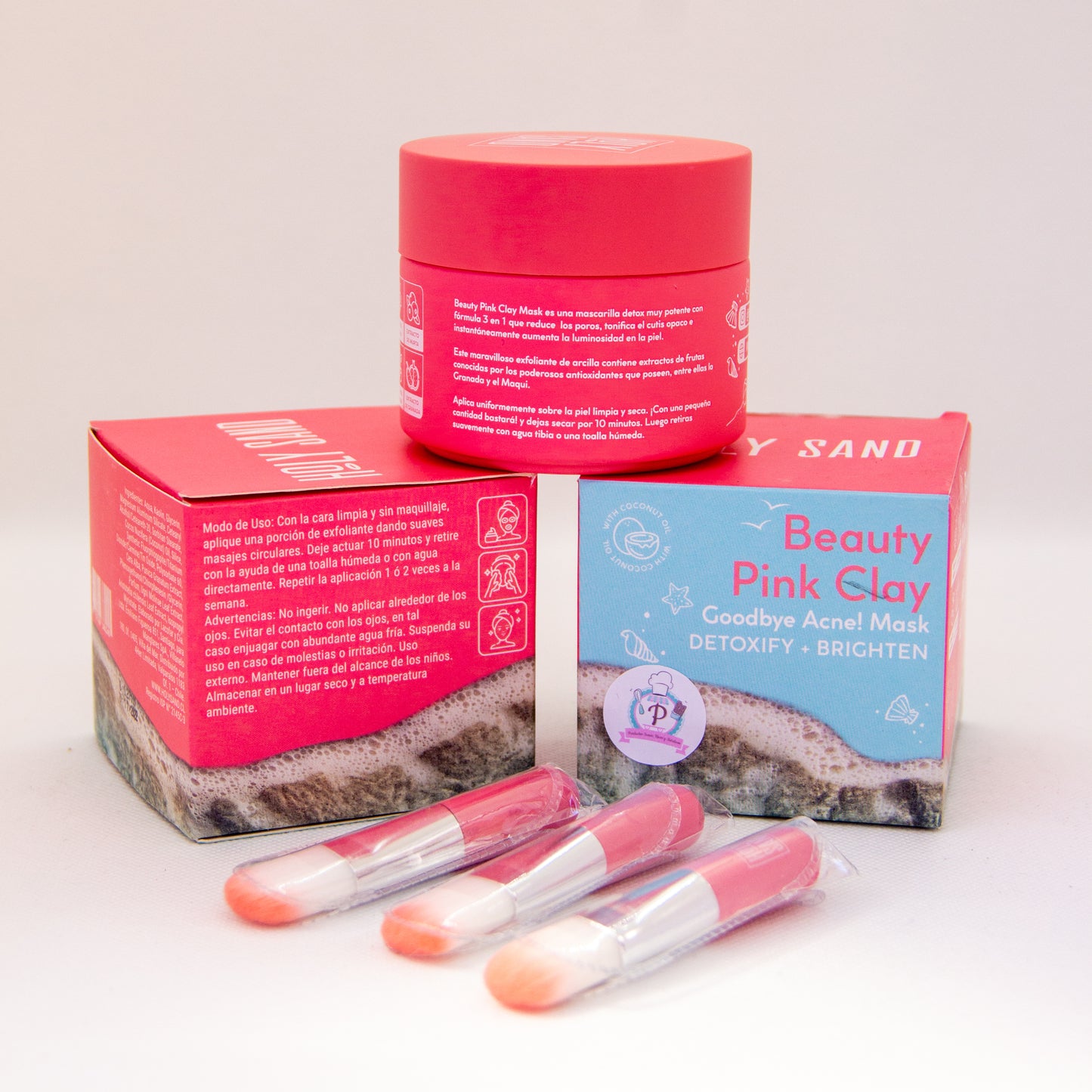 Exfoliante "Beauty pink clay" - mascarilla facial de arcilla 100gr