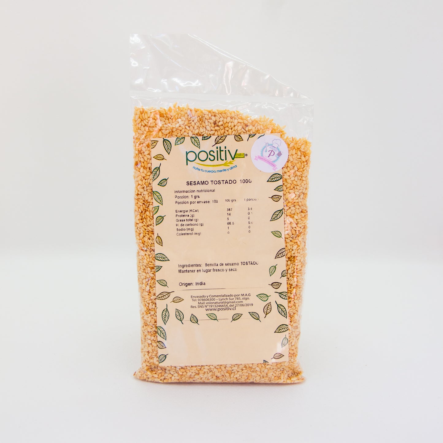 Sésamo tostado natural "Positiv" - 100gr