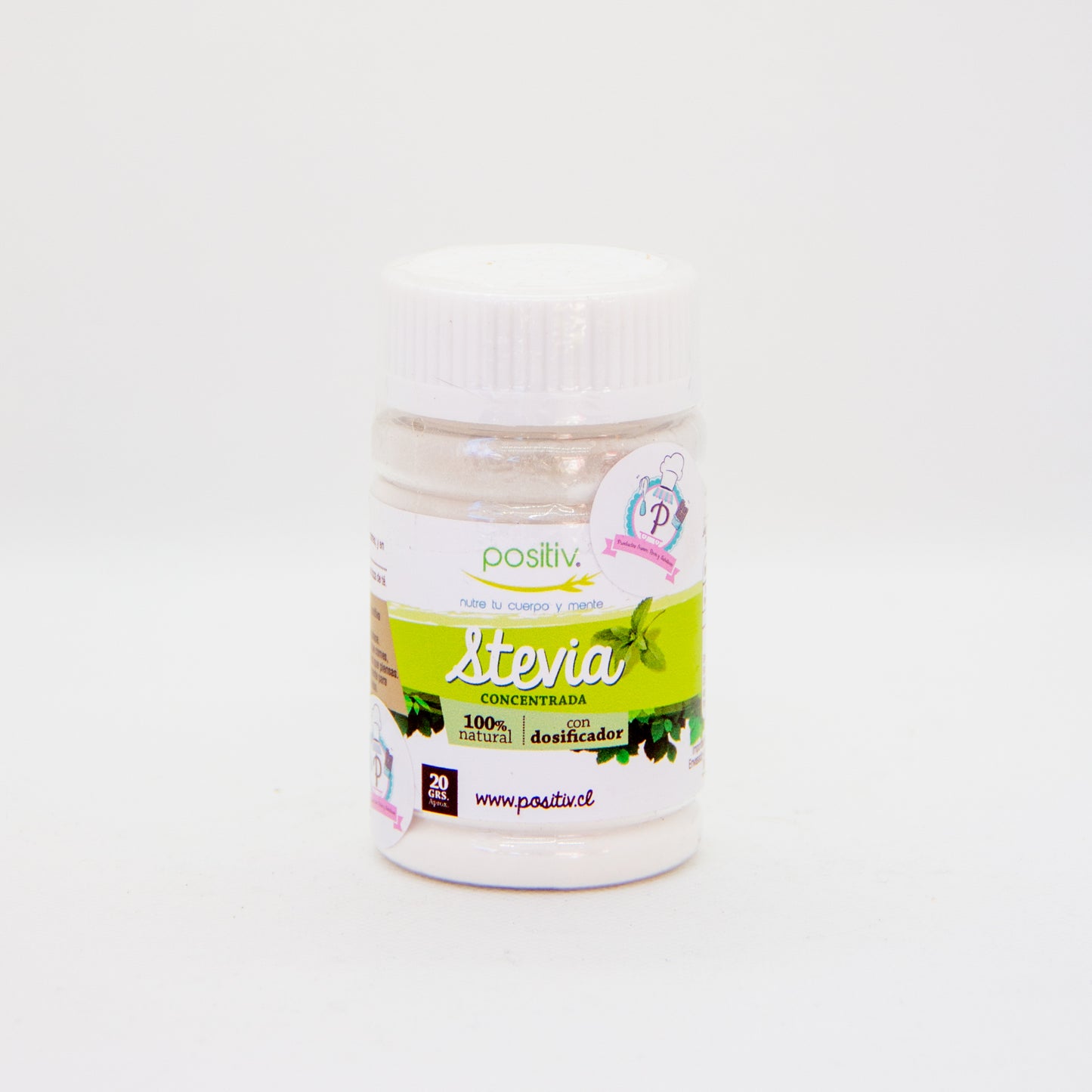 Stevia en polvo concentrada 100% natural con dosificador 20grs.