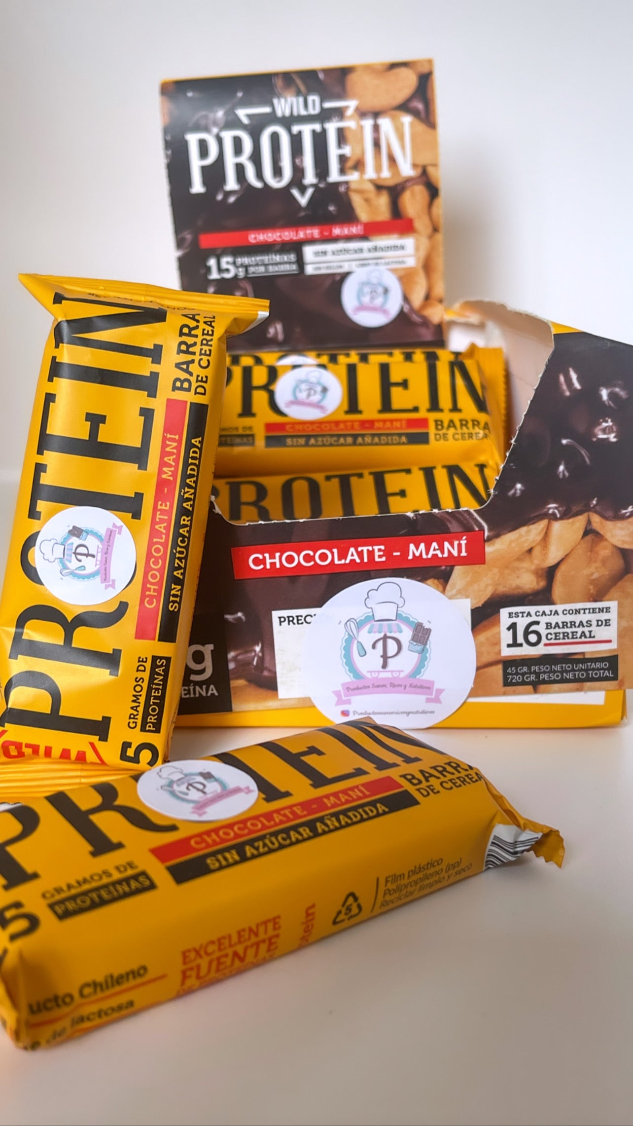Barras de proteína sin azúcar "Wild protein"