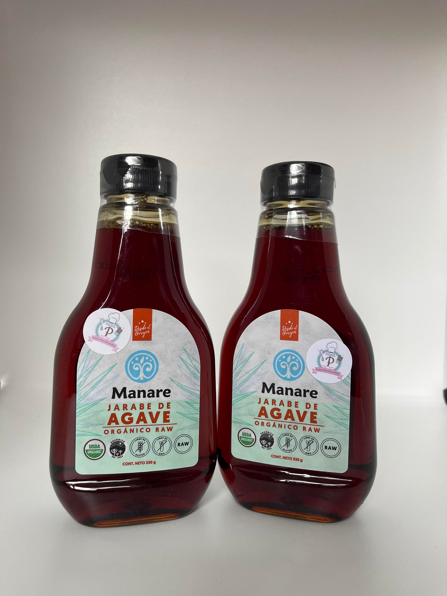 Jarabe de Agave Raw 330 Gr / Organico / Endulzante / Manare