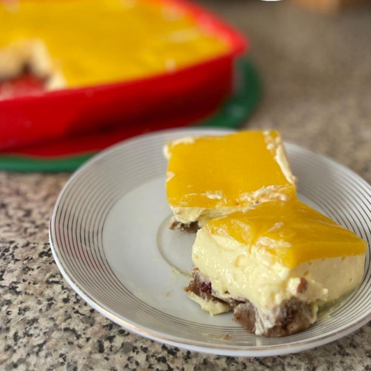 Cheesecake de mango saludable