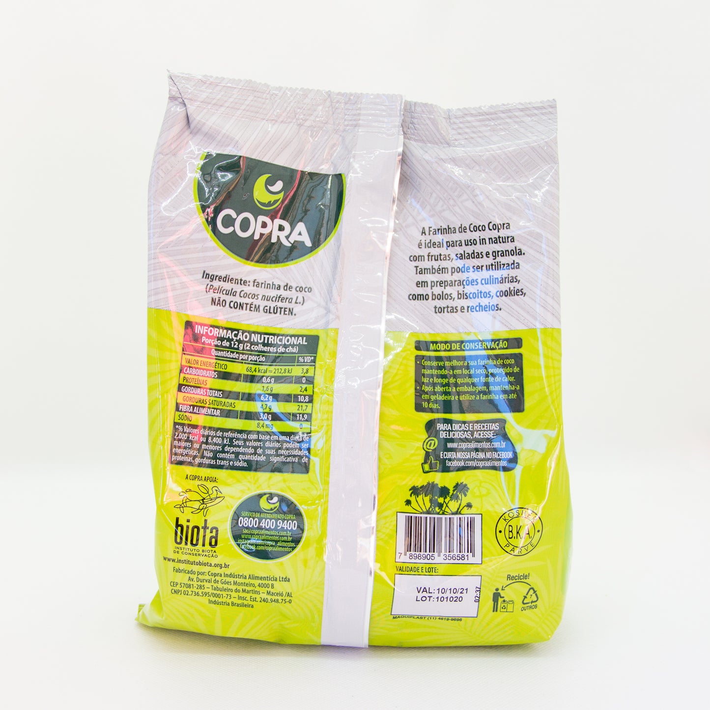 Harina de coco sin glúten 100% natural "Copra" - 400gr