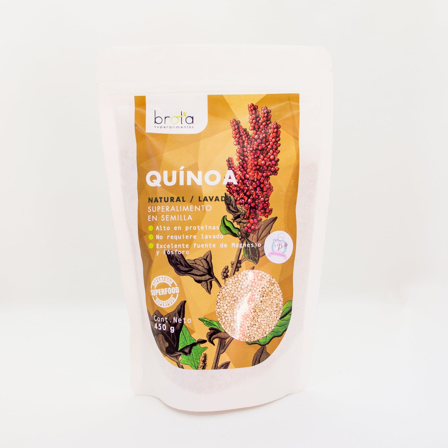 Quinoa real antiplánica blanca lavada "Brota" - 450gr